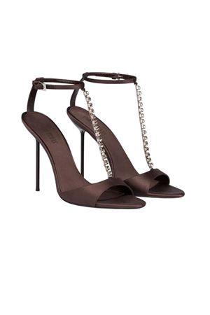 Sandalo Lidia In Raso Color Ebano PARIS TEXAS | PX1766XSTCREBANOGREYDIAMOND